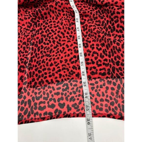 NWT MICHAEL Michael Kors MM29320 Animal Print Sheer Shirt Dress Button Front Med - Picture 8 of 10